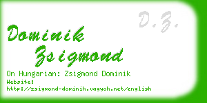 dominik zsigmond business card